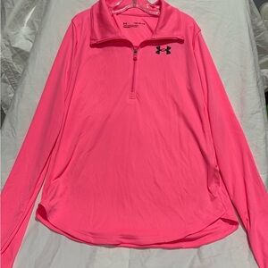 Under Armour Vibrant Pink Quarter-Zip Top